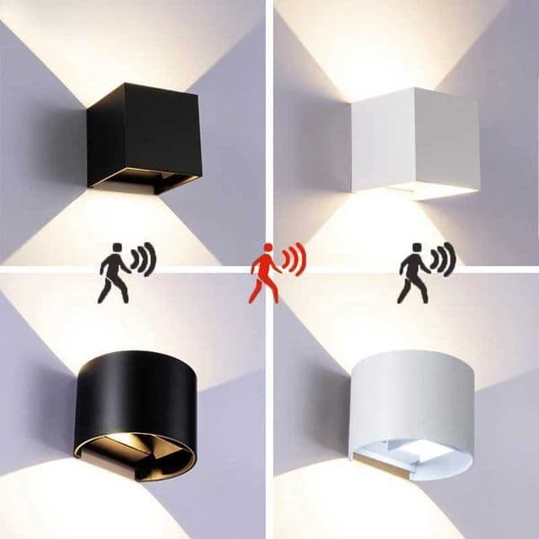 LED outdoor wall light waterproof IP65 wall light motion sensor night light AC90-260V courtyard garden porch wall light X241025