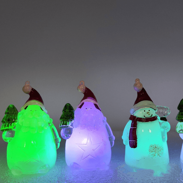 Popular Christmas series four-type snowman four-piece decoration home lighting small gifts #1