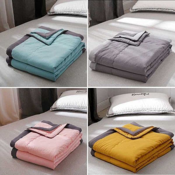 WOSTAR Wash Cotton Summer Cool Quilt Pure Cotton Throw Blanket Luxury Double Bed Down Bedding Air Conditioning Thin Comfortable Extra Large W241024