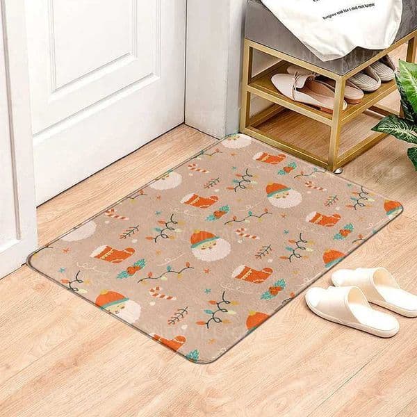Home entrance carpet home door mat living room bathroom foot bath anti slip absorbent pad bathroom Merry Christmas X24102412