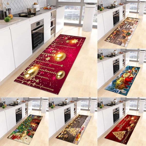 Merry Christmas Kitchen Carpet Hallway Entrance Door Mat Family Living Room Bedroom Bathroom Floor Decoration Anti slip X241024