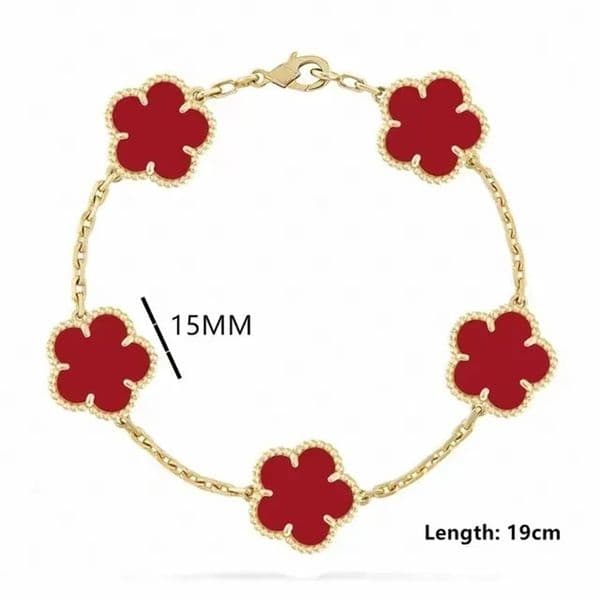 With box clover bracelet designer jewelry bracelet 18K Gold Plated Gift for Mothers and Couples vanlys cleefflys bracelet luxury jewelry bracelets 602