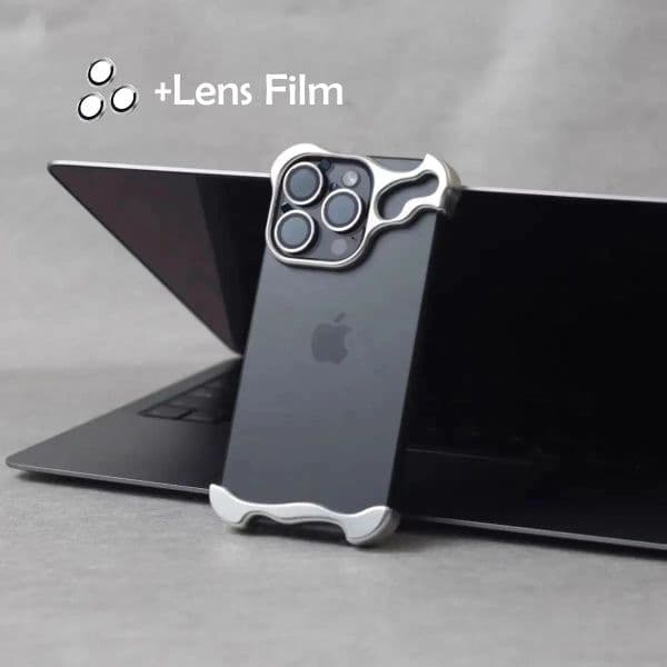 Luxury Irregular Aluminum Alloy Bumper Phone Case For IPhone 12 13 14 15 16 17 Pro Max 16Pro Plus Lens Film Protection Metal Cover