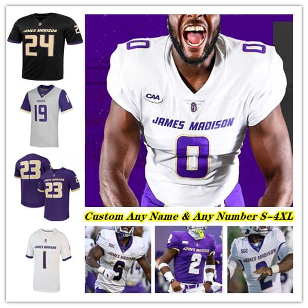 Alonza Barnett III James Madison JMU College Football Jersey George Pettaway Tyler Purdy Omarion Dollison Cam Ross Taylor Thompson Jacob Thomas Khairi Manns Spence
