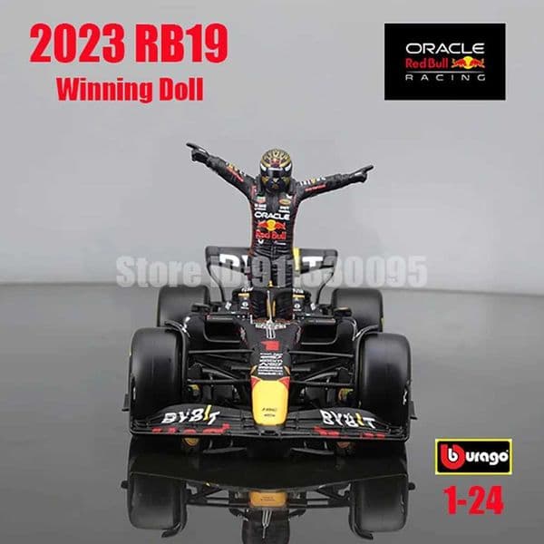 Plane Bburago 1 24 2026 F1 Red Bull Racing slot car Rb19+Winning Doll 1# Verstappen 11# Perez Paint Formula One Alloy Super Toy Car Model X241024 Car Track