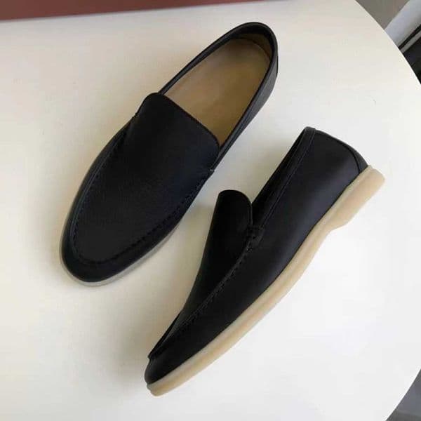 Loafers Men Dress Mens Large Flat Bottom One Step Casual Leather Shoes Women Evening Shoe 241009