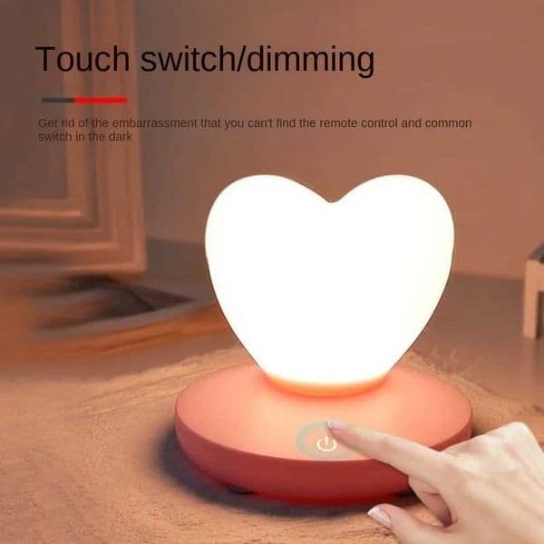 New Arrival LED Touch Control Desk Lamp USB Charging Girl Model Lamp Energy saving Romantic Heart shaped Decorative Night Light Z241025