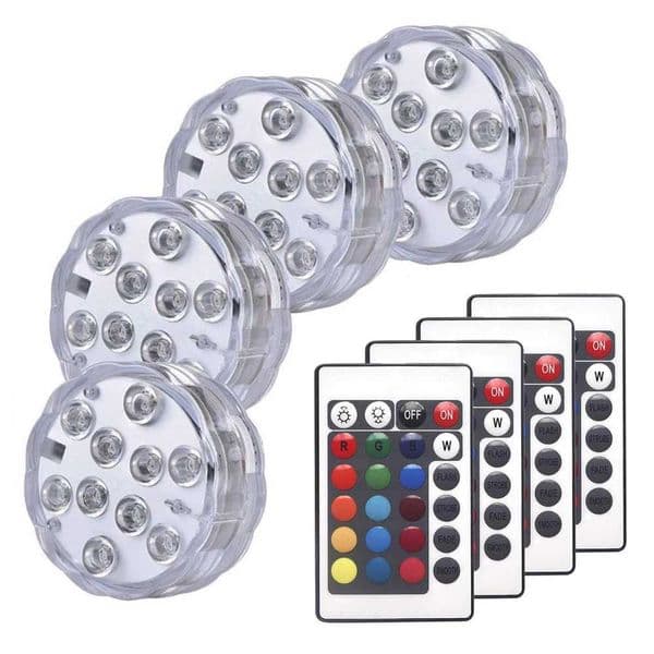 Remote Control RGB Submersible Lights IP68 Waterproof Underwater Lights Pond Swimming Pool Decorative Night Lamps For AquariumLX241026