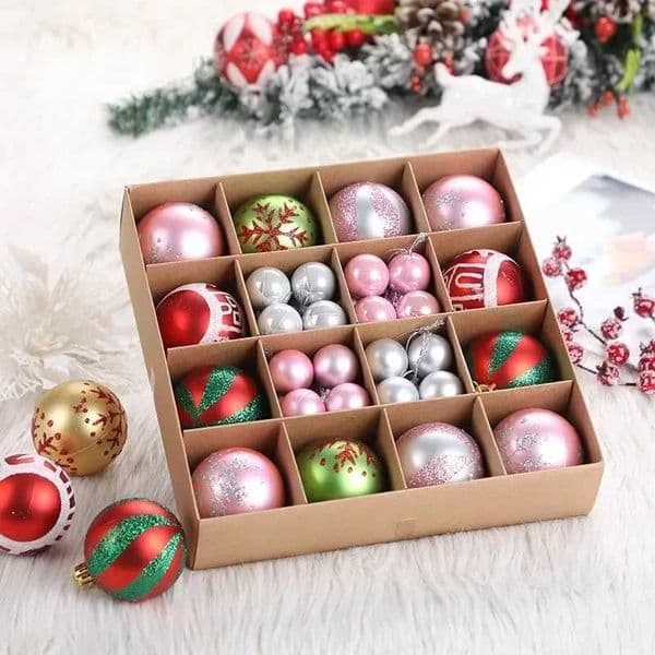 Christmas Balls Set 42pcs Special-shaped Multicolor Christmas Decorations 2023 New Year Xmas Tree Ornaments Set for Home PartyXJ241026