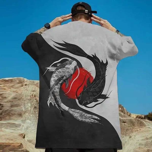 3d Ukiyo Printed T-Shirt For Men Summer Fashion Trend Mens Short Sleeve T-Shirt Daily Casual Tops Street Hip Hop Oversized TeesX241025