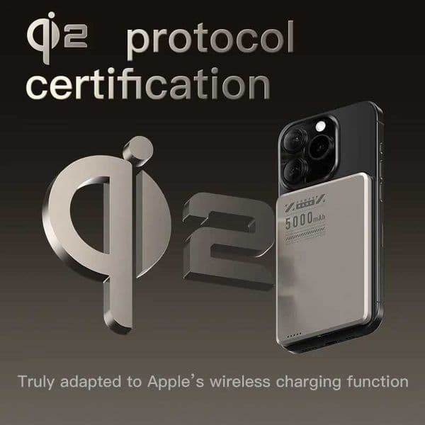 New Arrival Ultra thin alloy magnetic power pack for external batteries Qi2 wireless charger power pack suitable for iPhone 16 15 14 13 12 Z241026