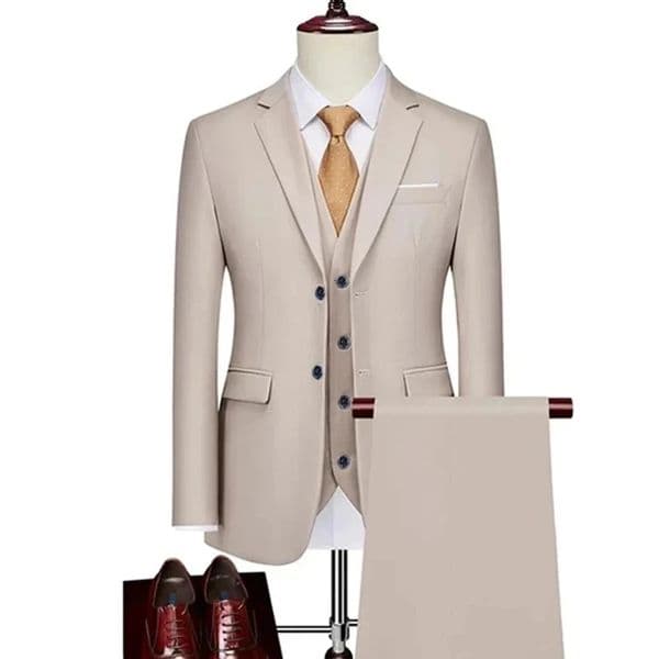 Blazers Vest Pants Sets Fashion Groom Wedding Dress Suits Men Casual Business 3 Pcs Set Suit Jacket Coat Trousers M6XL 241025