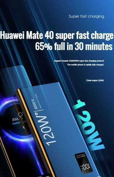 Hot Sale 120W fast charging 20000mAh power pack 100% suitable for various mobile phone power banks T241026