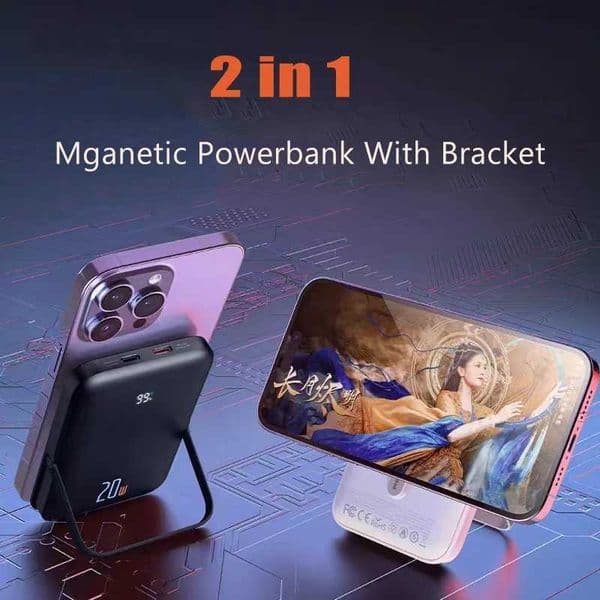 New Arrival Travel 10000mAh wireless charging power pack for fast charging of external batteries with stand suitable for iPhone 15 14 13 Z241026