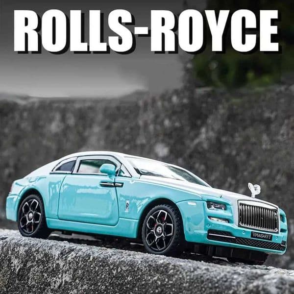 1/32 Rolls Royce Ghost Car Model Toy Die Casting Alloy Car 4-Door Open Rubber Tire Sound Light Pull Back Childrens Toy Gift M241025