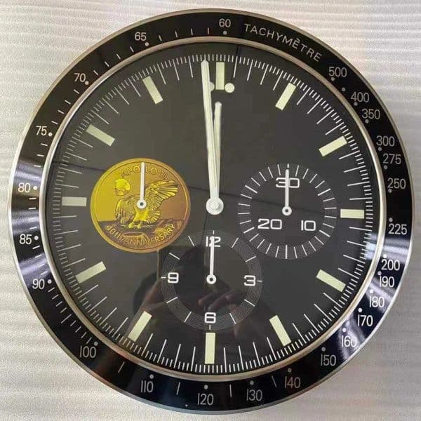 O m e g a hot Large Modern Design Metal Watch Shape Clocks Silent Calender Quartz Needle Wall Clock with Date co W250715 Y260310