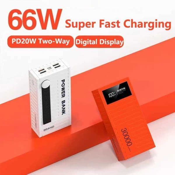New Arrival Power Bank 30000mAh with 20W PD 66W fast charging PowerBank portable external battery charger Z241026
