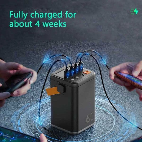Hot Sale 65W 60000mAh portable fast charging outdoor power bank external backup battery T241026