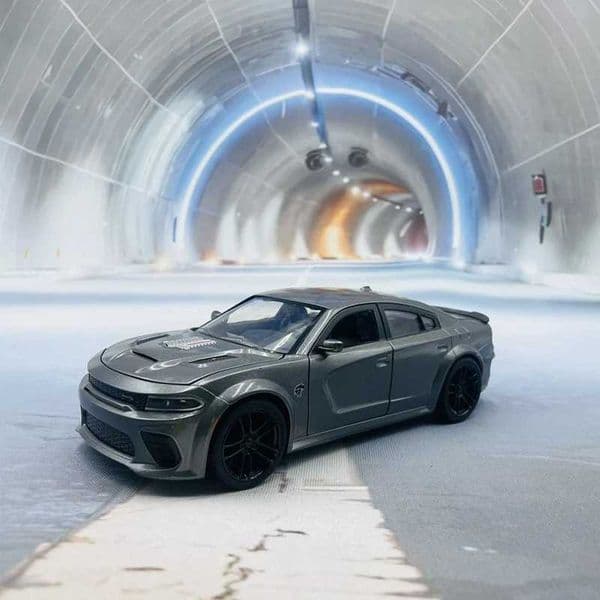 Dodge Charger Alloy Diecast Muscle Sedan Model, Multiple Openable Parts With Detailed Engine, Light & Sound Function, Simulation Car Model For Hobby Collection