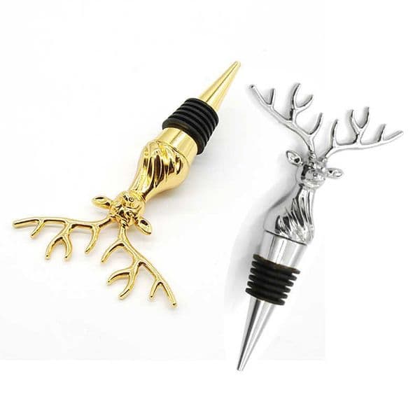 Metal Bottle Stoppers Bar Tools Deer Head Red Wine Beer Champagne Sealing Stopper Christmas Party Decoration