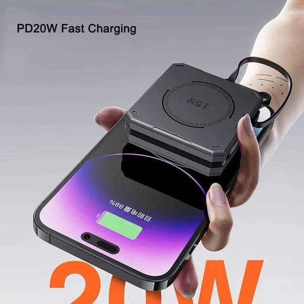 New Arrival 10000mAh magnetic wireless power pack 22.5W fast charging portable mini power pack external battery charger with cable Z241026