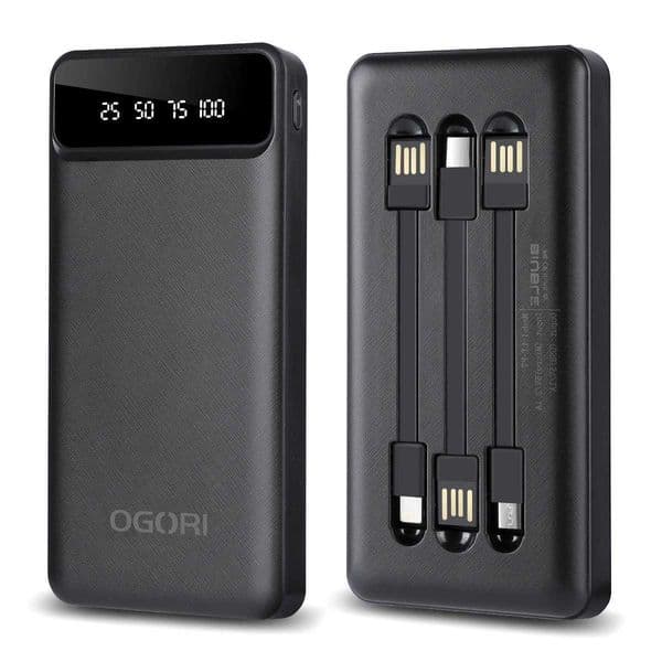 New Arrival Power Bank 8000mAH portable fast charging external battery with detachable 4-in-1 cable suitable for all mobile phones Z241026