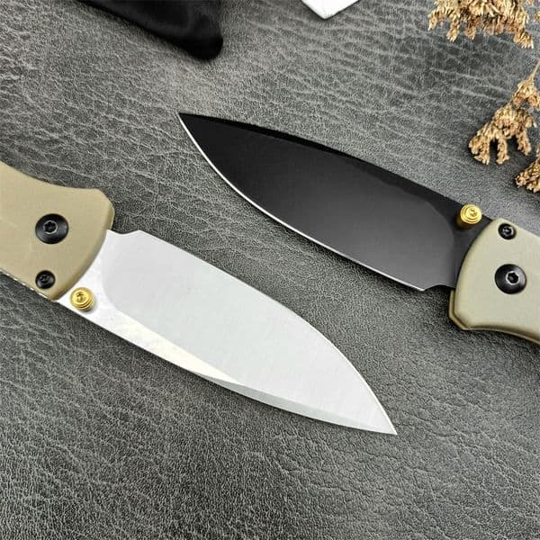Mini Folding Utility Knife BM Bugout C Satin Blade Grivory Handles for Tactical Camping Defense 2c
