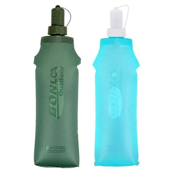 250/500ml Soft Flask Folding Water Bottle TPU Free For Outdoor Running Hydration Pack Waist Bag Vest Sports Hydration GearXJ241026