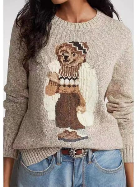 ly For Mens Jumper Bear Sweater ys Long Sleeve Hoodie Knitwear Embroidery Pullover Designer Sweaters lys Df2