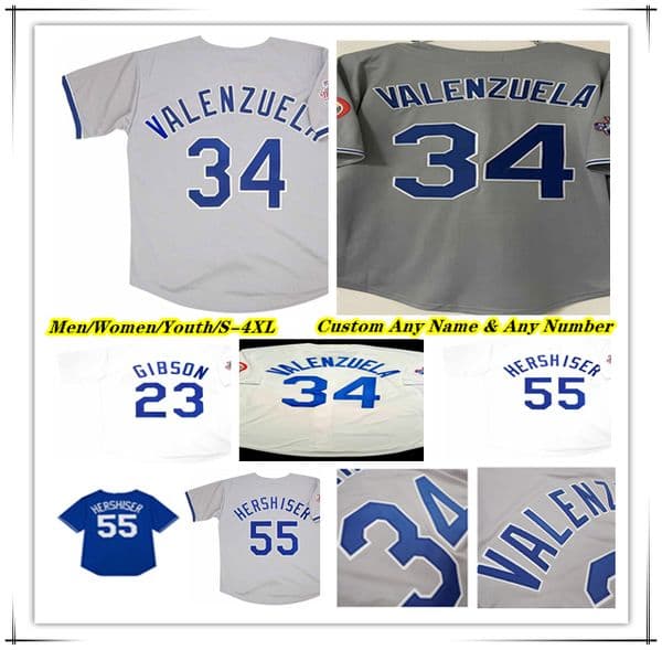 Fernando Valenzuela Orel Hershiser 1981 1988 Throwback WS Baseball Jerseys Steve Garvey Kirk Gibson MIKE SCIOSCIA Tommy Lasorda Adrian Gonzalez Don Sutton Ron Cey