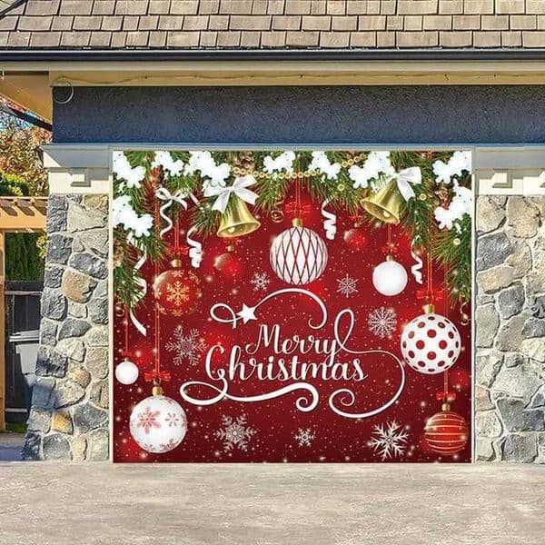 Christmas Banners Garage Door Banner Home Decoration Cover Suitable Background Ornament Large Christmas Party House Wall BannerXJ241029
