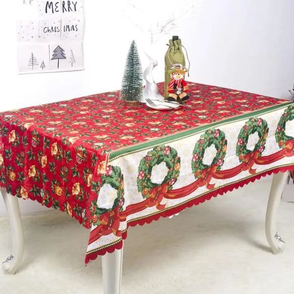 Christmas Tablecloth Merry Christmas Home Decoration 2024 Christmas Table Cover Navidad Christmas Tablecloth Decoration Year 2025 241029