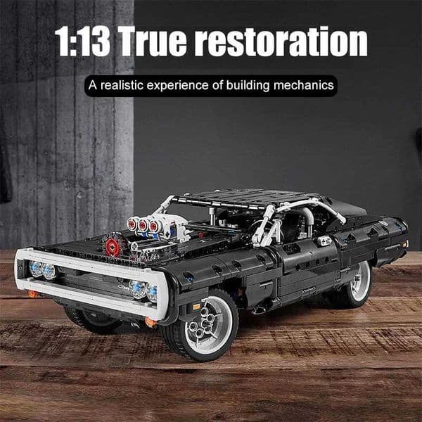 Dodge Charger Building Blocks: 1077PCS Technical Car Model Bricks Toy for Kids and Adults dh910320090