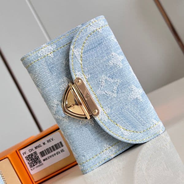 M82959 Short Denim Wallets Women Luxurys Designers Bags Totes Handbag Victorine Wallet Messenger Purse Card Holder pouch Travel Messenger Bag With Box 12cm