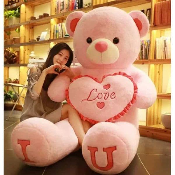 Game And Toy 80/100Cm Big LOVE Plush Toy Bear Giant Stuffed Animals Birthday Valentines Day Gifts Soft Pillow stuff animal Dolls Grilfriend Girls Wife Kid Fre