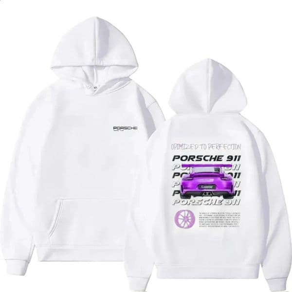 Mens Hoodie Casual Cotton Classic Fashion Car Letter Hoodies Aesthetic GT3-RS Tops Pullover Sweatshirt Oversized 911 Unisex