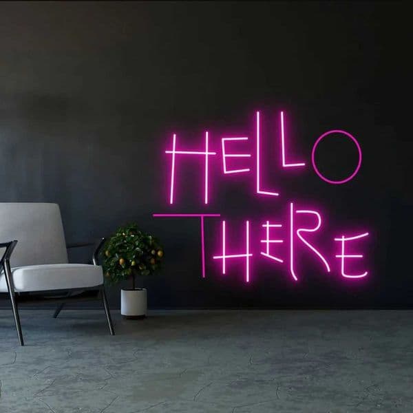 Hello There Hell Here Neon Sign Hell Here Neon Light Hello There Led Light Hello There Neon Wall Decoration X241028