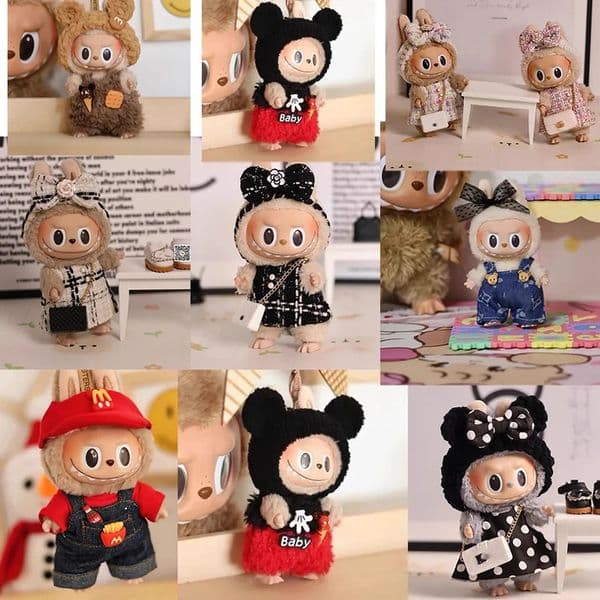 17cm Labu Doll Clothes Heartbeat aron Baby Pendant Enamel Face Labuwa Replacement Kawaii Decoration 241030