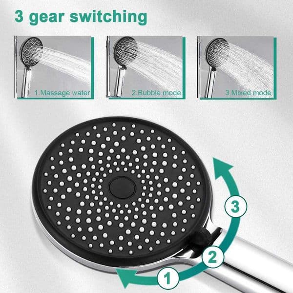 Large Shower High Pressure Strong Current Water Saving Handheld Shower 204 Water Outlets Self-cleaning Bathro Shower M241030