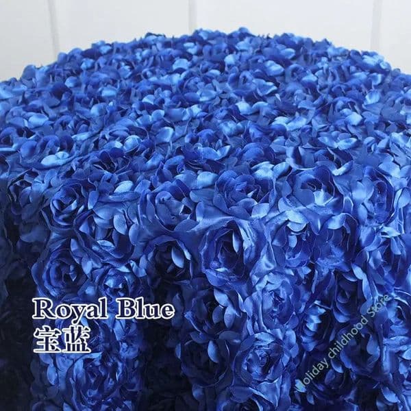 Wedding table cloth embroider rosette flower 3D cover el banquet party roundrectangle decoration Christmas gift 241030