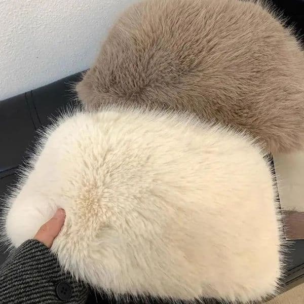 1pc Hat Womens Winter Artificial Fur Russian Ushanka Hat Thick Warm Balaclava Caps Earflap Faux Fox Beanies For Ladies Outdoor 241030