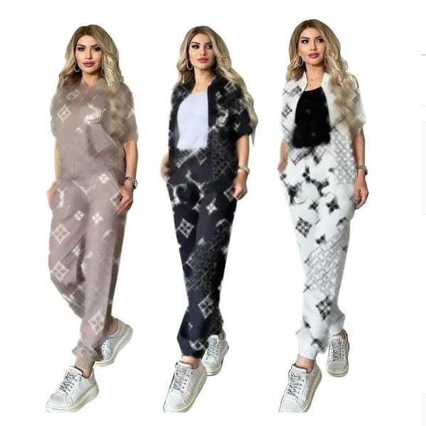 Luxury Women's Tracksuits autumn and winter new fashion casual letter embroidery designer coat women's two-piece set