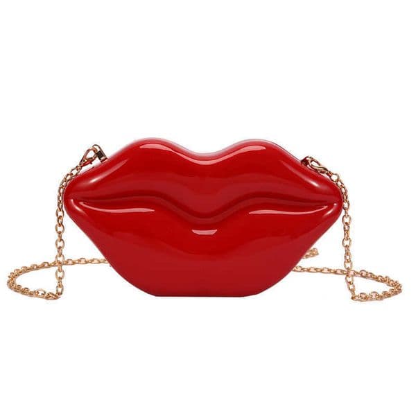 CMM Bizarre Personality Big Lip Bag New Dinner Party Niche Design Chain Crossbody Bag