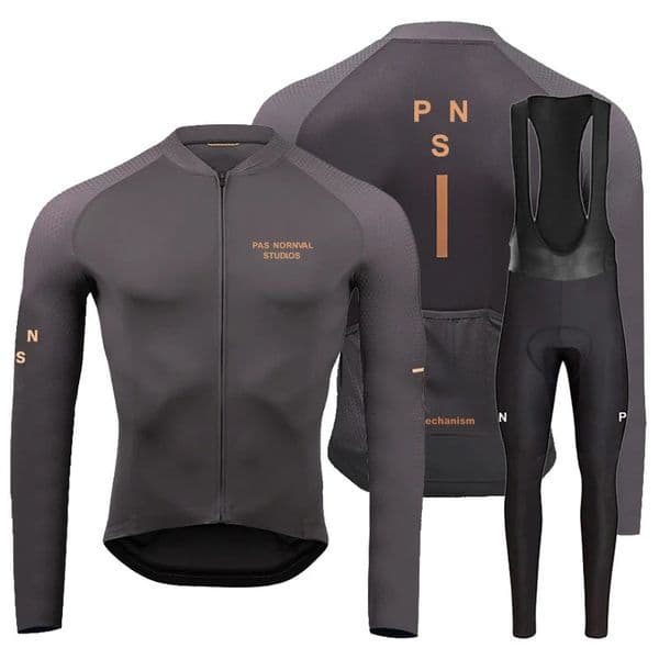 2026 New Pns Team Breathable outdoor Long Sleeve Cycling Jersey Set Bib Pants Ropa Maillot Ciclismo Bicycle Clothing MTB Bike Uniform Men Clothes 241030 Free Sh