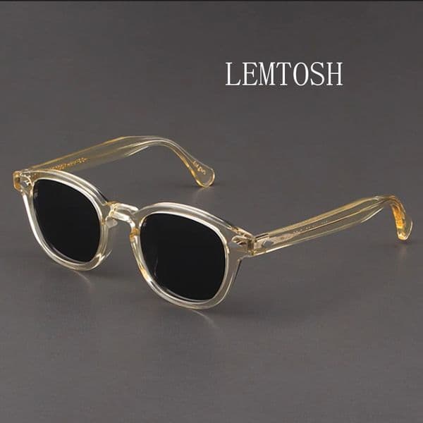 Polarized Sunglasses Mens Johnny Depp Lemtosh Style Sunglasses Retro Round Acetate Frame UV400 Oculos Lens 241030