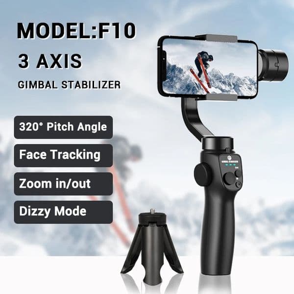 2024 New F10 3 Axis Anti Shake Handheld Gimbal Stabilizer Phone Video Record Vlog Stabilizer For iphone 15 Smartphone