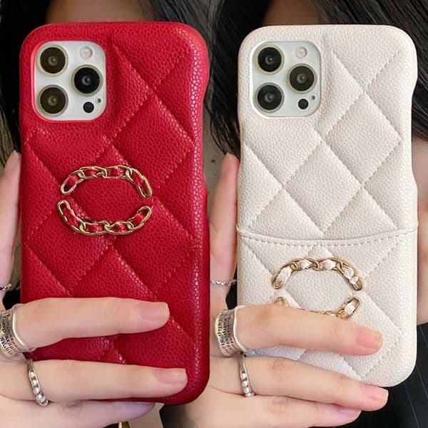 Designer Phone for Pro Max Cases Card Holders Apple iPhone pro max 13 12 11 13promax 15pro 14 15 Plus Case Leather Caviar Quilted Mobile Cover