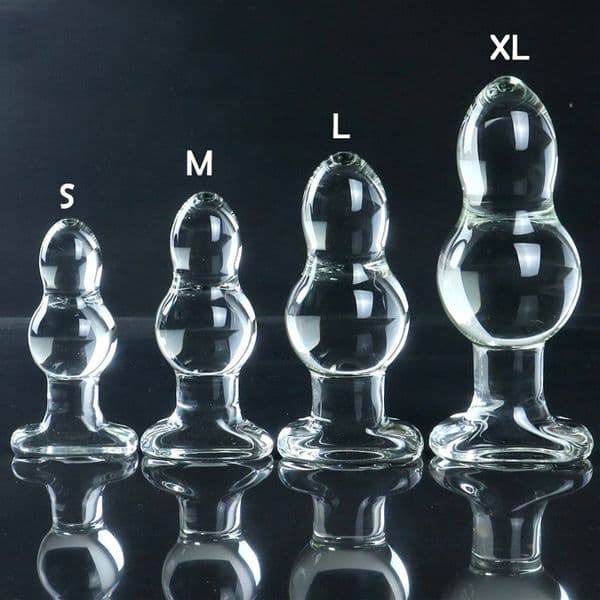 Vibrators Super Big Gourd Glass Anal Plug Prostate Massage Ball Huge Butt Dilatador Sex Toy For Couple Men 230901
