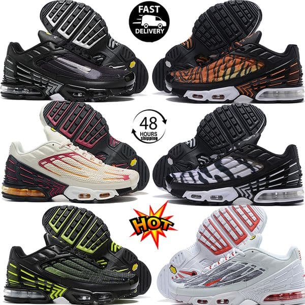 tn plus 3 running shoes men women tn 3 Triple Black White Hyper Blue Terrascape Wolf Grey Silver Red mens trainer outdoor sneakers