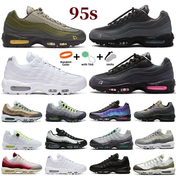 95 95s men women running shoes Corteiz x Pink Beam Aegean Storm Sequoia Neon Worldwide Triple Black White Metallic Greedy 30 Cool Grey trainer sports sneakers 36-45